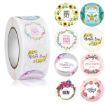 500 tk Head emadep&auml;eva etiketid kleebised lillelised pitserid kleebis emadep&auml;eva kingitus 45