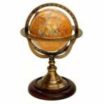 Kaunis k&auml;sitsi valmistatud kirjutuslaud vintage messingist antiikne armillary lauaplaat merekerakujuline gloobus