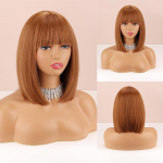 MERISIHAIR Ombre hall v&auml;rv naiste moodne &otilde;lgade pikkusega naturaalne sirge Bob parukas tukkidega igap&auml;evane Cosplay s&uuml;nteetiline parukas