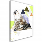 L&otilde;uenditr&uuml;kk Wolf Animal Abstract 40x60 mitmev&auml;rviline