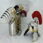 Royal Handicraft Rooma kiiver statiiviga ja keskaegne Lorica Segmentate Legionary LARP jope