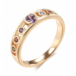 Mitmev&auml;rvilised tsirkoonist s&otilde;rmused naistele Kinel Rose Gold Color peened ehted 7