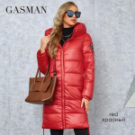 GASMAN naiste talve sulejope 2022, pikk klassikalise disainiga t&otilde;mblukuga rinnav&ouml;&ouml; tasku naiste mantel vabaaja pargid LD-21729 XXL punane