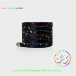 8MM Rainbow Elastsed paelad Tossud AF1 Lipsuta Kingapaelad Lastele T&auml;iskasvanutele Quick Flat Kingapael ilma sidemeteta Kingatarvikud - valge/punane