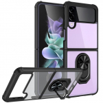 Samsung Galaxy Z Flip 4 &uuml;mbrise p&otilde;rutuskindel magnetiga autohoidiku r&otilde;ngas&uuml;mbris Galaxy Z Flip 3 Zlip4 l&auml;bipaistev l&auml;bipaistev tagakaas For Galaxy Z Flip 3 must