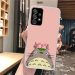Totoro Studio Ghibli Anime pehme telefoni&uuml;mbris Samsung Galaxy A52 A53 A12 A13 A22 A23 A32 A33 A72 A73 5g A02s A03s A50s mustriga Samsung A13 5G