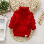 Poiste, T&uuml;drukute Turtleneck Solid Baby Laste Kampsunid Pehme Soe Pullover Kampsun 80cm punane