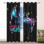 M&auml;ngupuldi kardinad magamistoale M&auml;ngukontrolleri kardin elutuppa Luksuslikud videom&auml;ngud 3D digitaalprintimine Drape Para Quarto W53.5 X H114cm X 2