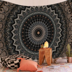 India mandala vaip Seinaripp V&auml;rviline Boho kodukaunistus Rannavaip Tekk Toa sisustus Esteetilised boheemlased seinavaibad 275x180cm