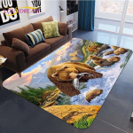 Loomade vaip Cartoon karu mustriga ala Vaiba vaip Pruun karu p&otilde;randamatid Elutoa vaip Magamistoa Tooli matt Laste m&auml;ngumatt 40cm x 60cm