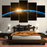 5 t&uuml;kki Seinakunst L&otilde;uend Maalimine Kosmose Planeedi P&auml;ikeseloojangu plakat Moodne kodukaunistus Magamistoa Elutoa Moodulpildid 20X35 20X45 20X55cm