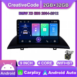 Android autoraadio Carplay BMW X3 E83 2004-2012 auto multimeedia videopleier GPS-navigatsioonis&uuml;steem WIFI 2+32GB 1+16GB