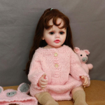 55 cm Reborn Baby Doll Realistic Babies Reborn Pehme t&auml;issilikoonist laps juurtega juustega t&uuml;drukule v&auml;ikelapse s&uuml;nnip&auml;evakingitus