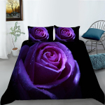 3D roositeemaline voodipesukomplekt Moodne romantiline armastusega tekikott ja padjap&uuml;&uuml;r, mis sobib armastajate ja paaritubade kodukaunistamiseks DE 135x200cm