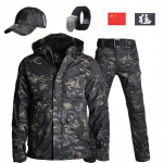 Taktikalised v&otilde;itlus&uuml;likonnad jakk + p&uuml;ksid Meeste veekindel paks fliis jahi&uuml;likond tuulejakk kapuutsiga s&otilde;jav&auml;e&uuml;likonnad v&auml;lis&otilde;jav&auml;elastele XS