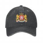 Moodne Unisex puuvillane Georgia riigi embleemi kaart ja lipp pesapallim&uuml;ts t&auml;iskasvanutele Gruusia reguleeritav isam&uuml;ts Wounisex p&auml;ikesekaitse Adult Baseball Cap