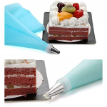 Silikoonist taskukott 6 t&auml;piga v&auml;ikese roostevabast terasest taskukotiga kookide kaunistamiseks 20x20x3cm