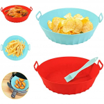 &Otilde;hufrit&uuml;&uuml;ri tarvikud 2-osaline silikoonist k&uuml;psetusk&uuml;psetus &otilde;hufrit&uuml;&uuml;ri jaoks &Otilde;hkfrit&uuml;&uuml;ri konteinerid &otilde;hufrit&uuml;&uuml;ri jaoks Korduvkasutatav silikoonist &otilde;hufrit&uuml;&uuml;r 20x20x3cm