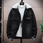 Paksendatud teksajakk Meeste vabaaja moodne jope M