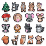 18 tk Jungle Animal seeria PVC kingav&otilde;lusid kingade kaunistamiseks 18pcs