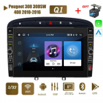 8-tolline 2-din Androidi autoraadio multimeediumivideopleier Peugeot 308 308SW 408 2010-2016 jaoks Nupuga Carplay WiFi 2+32GB 1+32GB