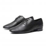 Madalad kontsad 2,5 cm mustast nahast meeste moodsad tantsusaalikingad Tango tantsukingad 38 must