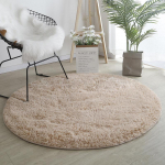 Punane vaip &uuml;mmargune pehme kohev vaip Soliidne mitmev&auml;rviline &uuml;mmargune diivanilaua vaip Palus lastetoa vaibad Shaggy m&auml;ngumatt Armas Diameter 60cm