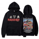 Radiohead Vintage Tr&uuml;kiga Huppar Unisex'i Naiste Puuvillane Pullover Hip Hop Rock B&auml;nd Hail To The Thief Muusikaalbum Kapuutsiga Dressipluusid 2XL