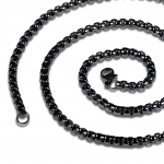 Meeste kaelakee ruudukujuline p&auml;rlikett, pind poleeritud roostevabast terasest &uuml;he ketiga mitmek&uuml;lgsed meeste ehted 60cm