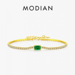 MODIAN 925 Sterling Silver luksuslik s&auml;delev kuupmeetrist tsirkooniumoksiidist k&auml;ev&otilde;ru naistele kullav&auml;rvi pulmaehted kuld