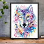 5D DIY teemantmaaling Roosa hundi ristpistes komplekt Mosaiik Teemanttikandid Roos T&auml;is&uuml;mmargune/ruudukujuline puur Kodukaunistus Round 30x40cm