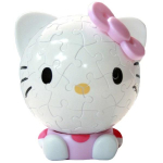 Works Eye Big Face Hello Kitty Pink WS903563 Korea 3D Puzzle white