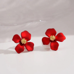 Uued ebakorrap&auml;rased punase lillega k&otilde;rvar&otilde;ngad naistele matt kroonlehed naiste v&auml;ikesed k&otilde;rvar&otilde;ngad Bohemian Sweet orecchini k&otilde;rvatarvikud punane