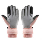 Praktilised talvekindad Plush Contrast Colors Tuulekindlad