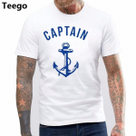 Iseloomulikud stiilidCaptain Unisex T-s&auml;rk Anchor Navy Nautical Sea Ocean Sailor Ship Marine Beach S