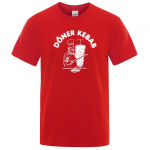 Uusim kuuma suve l&uuml;hikeste varrukategaTDoner Kebab Funny Casual Hip Hop Unisex T-s&auml;rk Kaubam&auml;rgi Unisex T-s&auml;rk Pehmed topid Punane S