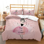 Baleriina T&uuml;drukute Lihtne Moodne Kolmeosaline Voodipesukomplekt Pehme Ja Mugav Voodipesu Tekk Voodipesu Komplekt AU Single 145x210cm gray