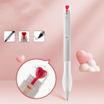 Love Heart geelpliiats s&otilde;brap&auml;eva kingituseks silikoonist k&auml;epide, 0,5 mm topeltkuuliga must v&auml;rviline tint kirjutamiseks