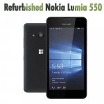 Renoveeritud Nokia originaal Lumia 550 5MP kaamera neljatuumaline 8GB ROM 1GB RAM mobiiltelefon LTE FDD 4G 4,7 720x1280 pikslit 1 SIM-kaardiga No charger must