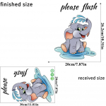 Multikas armas elevandi tualettkleebis Naljakas vannitoa veekindel seinakleebis WC kaane kleebised eemaldatavad 20x30cm