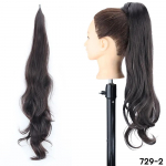 LISI HAIR S&uuml;nteetilised hobusesabapikendused, painduv m&auml;his juuste &uuml;mber hobusesaba v&otilde;ltsparukas Naturaalne laineline juustejuhe naistele 75cm