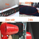 Must 3D-s&uuml;sinikkiust vin&uuml;&uuml;lkile rull-autodekoristuskleebis 127cmx30cm