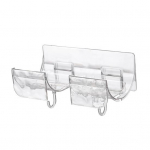 Multifunktsionaalne tualett-f&ouml;&ouml;ni hoidik Punch-free tugeva kleepumisega vannitoaorganiseerija riiul juuksekoolutaja jaoks Seinale kinnitatav plastikust juuksepuhuri riidepuu