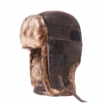 Nahast paks Bomber M&uuml;ts Meeste Talvine Soe K&otilde;rvakaitse Lumikork Suusakork Skullies Beanies Varrukakork L(56cm)