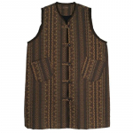 Johnature naiste hiina stiilis pluss puuvillased vestid mantlid V-kaelusega lilledega n&ouml;&ouml;biga kevadised vabad vintage naiste pikad vestid One Size kohv