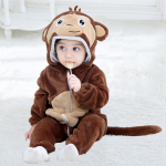 Baby Rompers Kigurumi Animal Leopard, Husky, Kaelkirjaku cosplay Kapuutsiga soe pidžaama v&auml;ikelastele poistele T&uuml;drukutele Riided Vasts&uuml;ndinu magamisriided Pidžaama riided 100