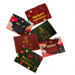 1 komplekt &uuml;mbrikutega kleebistega J&otilde;ulukaartide komplekt Vintage stiilis r&otilde;&otilde;msad j&otilde;ulukaardid pidulikeks j&otilde;uluteenideks C