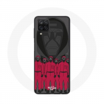 Samsung Galaxy A12 &uuml;mbris Squid Game Poster maskeerib tegelasi