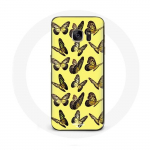 Kollase taustaga &uuml;mbris Samsung Galaxy S6 Butterflies jaoks