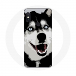 Kahekaameraga Xiaomi Redmi Note 5 AI &uuml;mbris Siberian Husky Blue Eyes jaoks